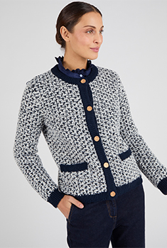 Cardigan maille jacquard
