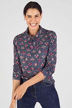 T-shirt maille chaude col boule