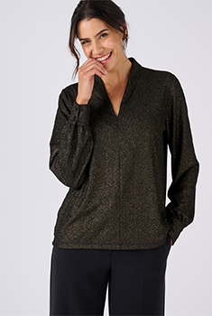 Lamé T-shirt in goud