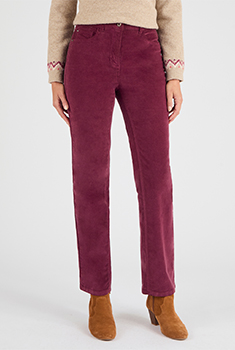 Fluwelen milleraies broek Perfect Fit by Damart