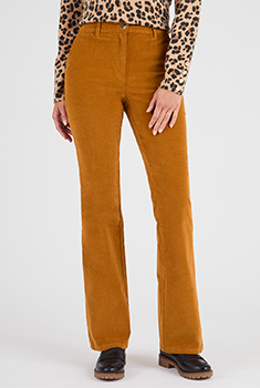 Fluwelen flared broek