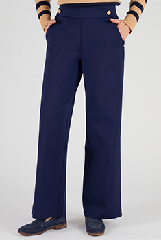 Slip-on broek in milanobreisel
