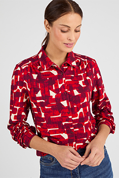 Lenzing(TM) EcoVero(TM) viscosevezel vloeiende gebreide blouse