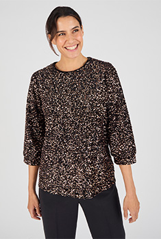 Blouse met pailletten