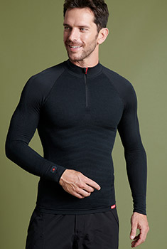 T-shirt col zippé Energy Thermolactyl 5 homme