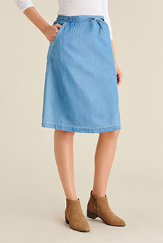 Rok - Chambray, zuiver katoen