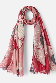 Foulard motif grandes fleurs
