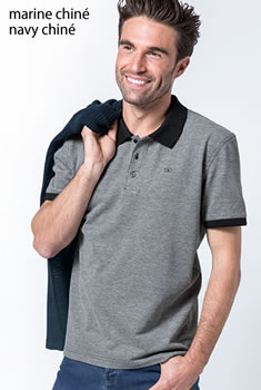 Polo maille piquée unie