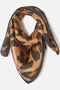 Foulard carré imprimé animalier