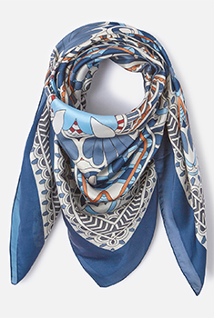 Foulard carré imprimé géométrique