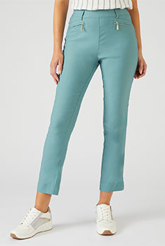 7/8-broek in stretchstof, pull-on