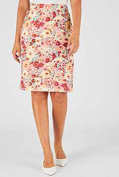 Rok van wafeltricot met stretch