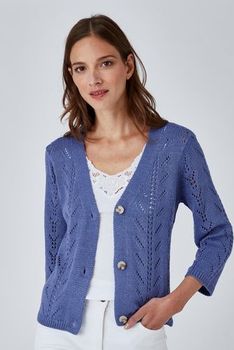 Korte cardigan in fantasietricot