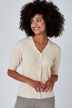 Cardigan in fijn ribtricot
