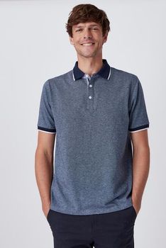 Polo in jacquardtricot, zuiver katoen