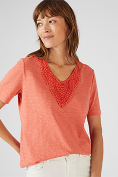 T-shirt, mix met biologisch katoen