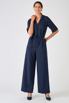 Jumpsuit uitlopende broek