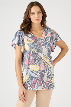 T-shirt in getextureerd tricot