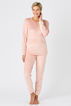 Pyjama Thermolactyl en velours embossé