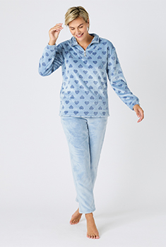 Pyjama Thermolactyl en maille polaire embossée