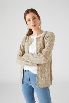 Cardigan mélange alpaga