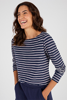 T-shirt boothals met Thermolactyl-label