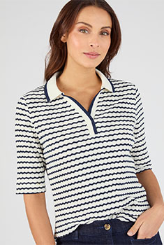 T-shirt pointillé, effen of gestreept