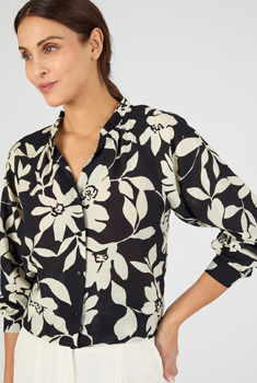 Blouse soepel tweekleurig