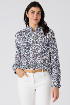 Chemisier col volanté pure viscose Lenzing™ EcoVero™