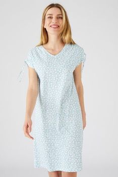 Chemise de nuit - Maille jersey pur coton peigné imprimé floral