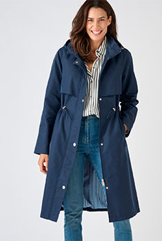 Lange parka in trenchcoat stijl