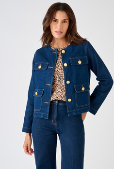 Veste en jean à boutons chic