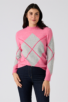 Trui jacquard tricot met Thermolactyl-label