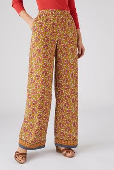 Pantalon large imprimé fleuri