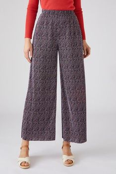 7/8-broek Soepele stof, permanent plissé
