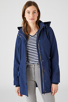 Lichte, waterafstotende parka met stretch