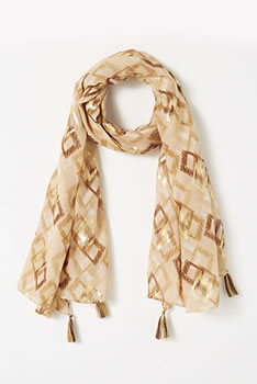 Sjaaltje in voile met print
