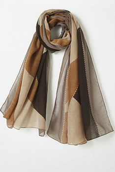 Sjaaltje in voile met print