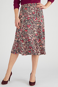 Rok in stretchtricot met print