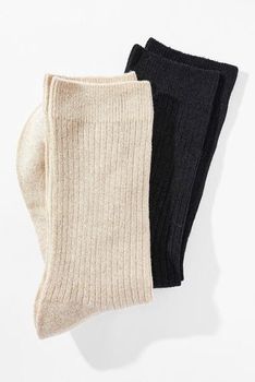 Set van 2 paar sokken in ribtricot