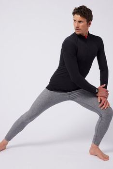 T-shirt met ritskraag, Comfort Thermolactyl 4, heren