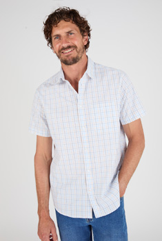 Overhemd korte mouwen kleine ruit