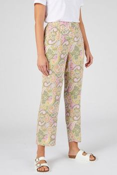 7/8-broek kasjmierprint in zuivere viscose, Lenzing™ EcoVero™