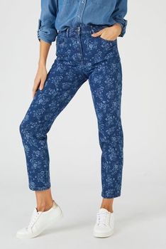 Jean 7/8ème 5 poches imprimé