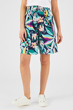 Bermuda Crêpestof tropische print, viscose, Lenzing™ EcoVero™