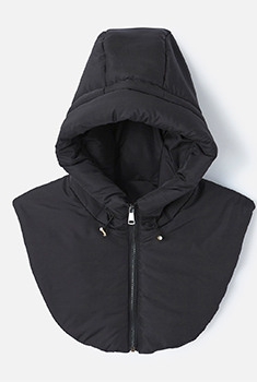 Plastron/capuche matelassé glissière