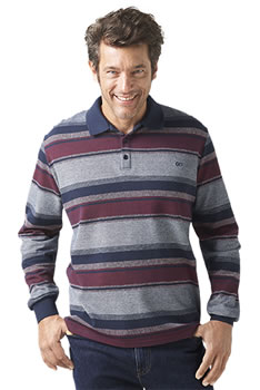 Polo rayé maille piquée pur coton