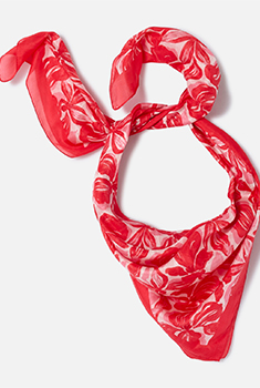 Foulard bloemen pure zijde