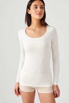 T-shirt lange mouwen Thermolactyl® satijnen biesje