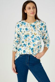 Gebloemde pull